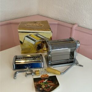 Marcato Atlas Pasta Noodle Maker Machine Hand Crank Turn Model 150 Made In Italy